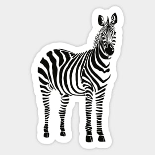 Black shapes forming a Zebra Sticker